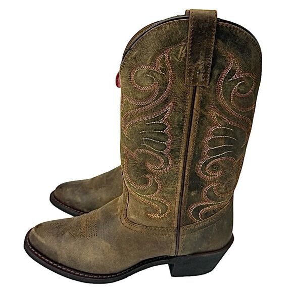 Laredo Bridget 51084 Brown Leather Cowboy Boots Women’s Size 8 M Western 12” - Picture 5 of 10